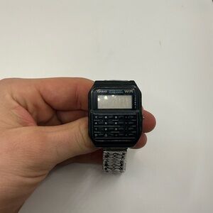 Casio Watch Calculator Men Black 3208 CA-53W Alarm Chronograph Digital